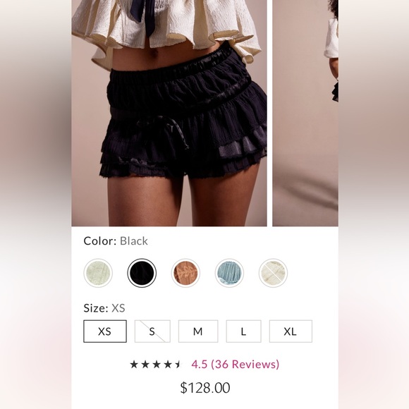 Free people Camille ruffle shorts bundle - Picture 4 of 5